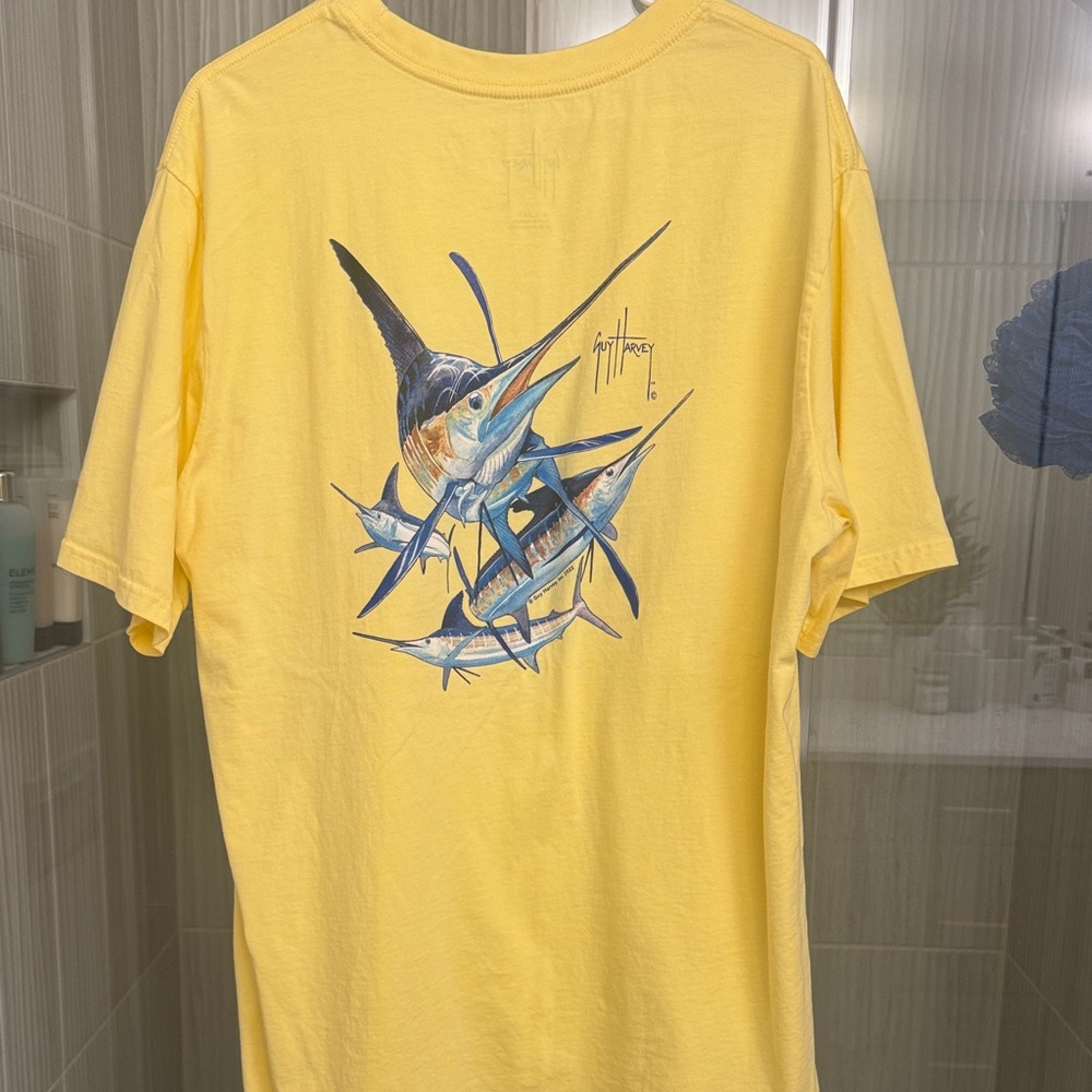 Guy Harvey Light Yellow Short Sleeve Tee - Picture 2 of 5
